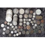 MIXED COIN LOT: A collection of principally silver coins, including six Maria Theresa 1780 taler