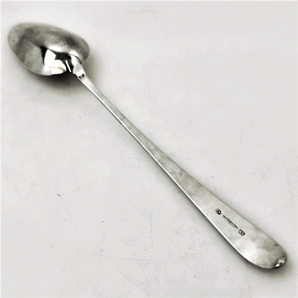 A GOOD QUALITY LATE 18TH CENTURY IRISH PROVINCIAL SILVER BASTING SPOON, Cork, circa 1780, marked - Image 2 of 4