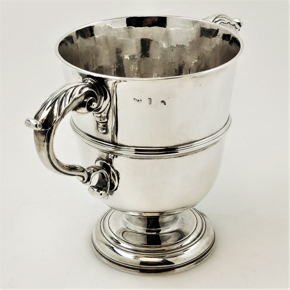 AN IRISH 18TH CENTURY SILVER TWO HANDLED CUP, Dublin, circa 1760 by William Townsend, the two - Image 2 of 3