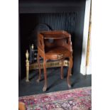 A RARE GEORGIAN MAHOGANY BEDSIDE/OCCASIONAL CABINET, with cabriole legs, c.1780, 77cm high x 38cm