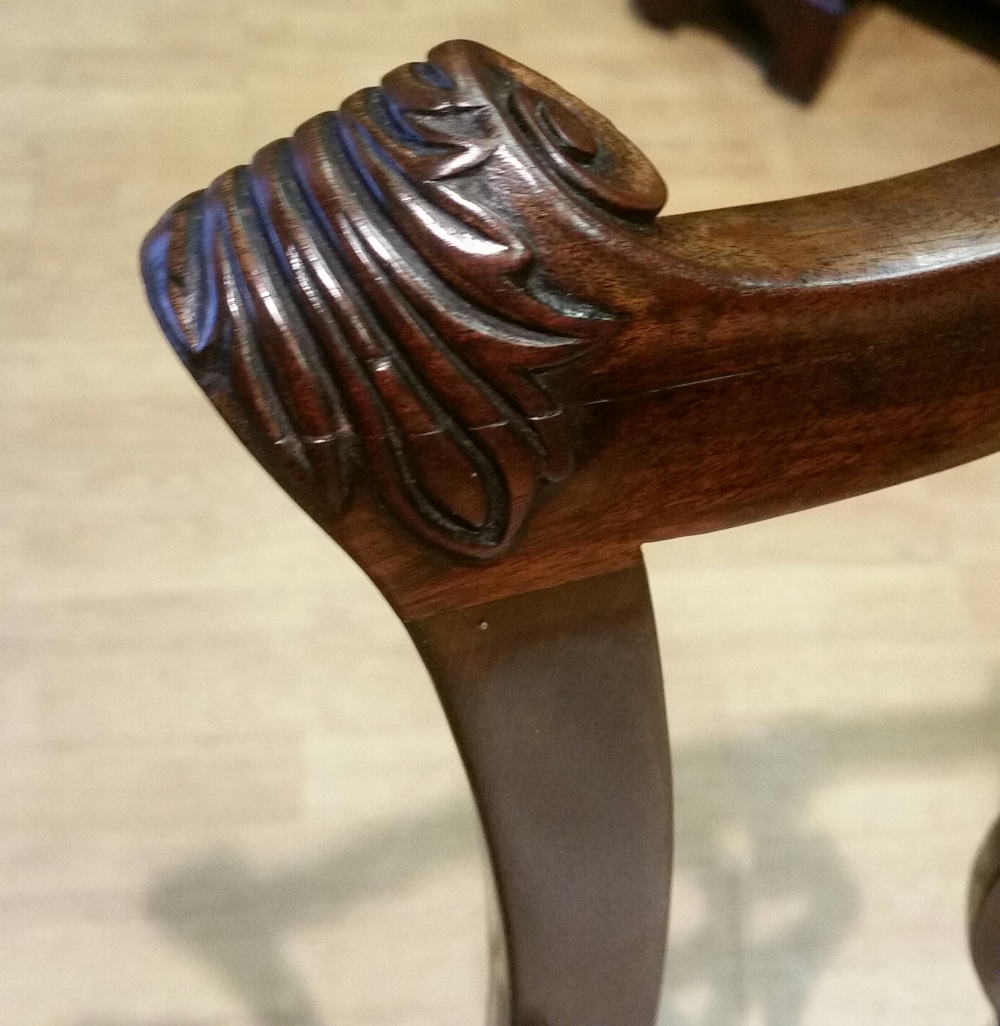 A RARE & WONDERFUL 18TH CENTURY IRISH CARVED MAHOGANY ARMCHAIR, with a shaped crest rail having - Image 7 of 12