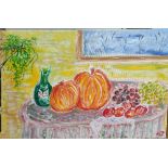 ANNE QUIRKE CAHILL, (IRISH), THANKSGIVING, oil on canvas, signed with initials and signed in full