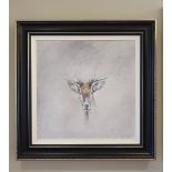 CON CAMBELL, “HEAD OF A STAG”, signed lower right, oil on canvas, frame: 82cm x 82cm approx