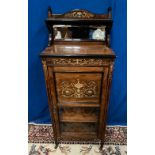 A VERY FINE EDWARDIAN ROSEWOOD MUSIC CABINET, ‘S GOFF & CO, Bedford Street, Strand, London’ maker’