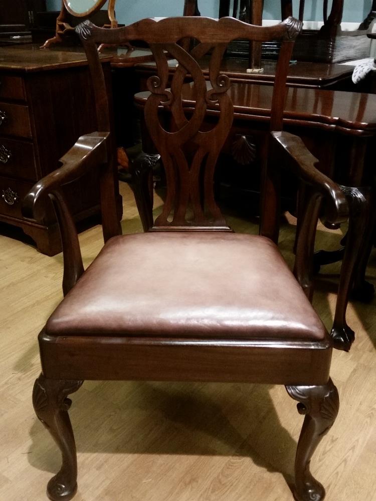 A RARE & WONDERFUL 18TH CENTURY IRISH CARVED MAHOGANY ARMCHAIR, with a shaped crest rail having - Image 12 of 12