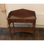 A 19TH CENTURY SIDE/HALL TABLE WITH SINGLE DRAWER, 92cm wide x 46cm deep x 103cm high approx