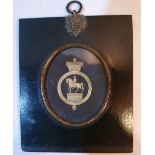AN UNUSUAL BATTLE OF THE BOYNE FRAMED GILDED MEDALLION, inscribed ' The Glorious & Immortal Memory