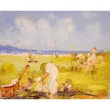 MARIE CARROLL, "IRISH BEACH SUMMERS DAY", oil on board, signed lower right, 20" x 16" approx