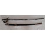 A WILLIAM IV 1822 PATTERN INFANTRY OFFICER’S SWORD, signed Ablett, 17 Cornhill, London, with 32 1/2”