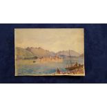 A. WIDNELL WILSON, ISOLA PESCATORE, watercolour on paper, signed lower left, and dated 1908,