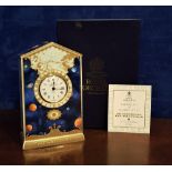 A BOXED ROYAL WORCESTER MILLENNIUM MANTEL CLOCK, limited edition, numbered to the back 1925 of 2000,