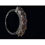 AN 18CT WHITE GOLD FIVE STONE DIAMOND RING, 2.58cts of diamond, colour G, clarity SI1, the ring is a