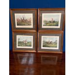 A SET OF FOUR FRAMED HUNTING THEMED PRINTS