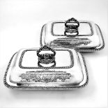 A VERY FINE PAIR OF IRISH EARLY 19TH CENTURY SILVER ENTRÉE DISHES, Dublin, 1828, by Charles Marsh,