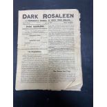 NEWSPAPER LOT: ‘DARK ROSALEEN – A FORTNIGHTLY JOURNAL OF NEWS FROM IRELAND’, Vol 1 No. XV, dated