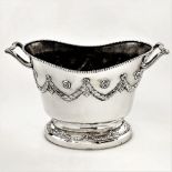 A 20TH CENTURY NEO-CLASSICAL STYLE STERLING SILVER ITALIAN CHAMPAGE / WINE COOLER, Italy, circa