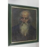 Late 19th / early 20th century school, portrait of an old man, oil on canvas, unsigned, 55cm by 45.