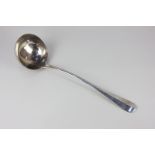 An Edward VII Old English pattern silver soup ladle with rattail bowl, maker Goldsmiths &