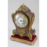 A 19th century French boulle mantel clock, striking on a gong, the backplate stamped 14585 46 2,