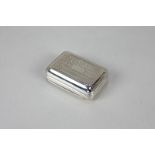 A George III silver vinaigrette, rectangular shape with gilt grille, maker John Bettridge,