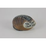 A 20th century Lisa Larson Gustavsberg Swedish pottery figure of a cat, with striped back, 9cm