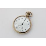 A 9ct gold open face pocket watch Birmingham hallmark 1925