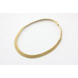 An 18ct yellow gold mesh necklace 71g