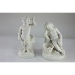 A Victorian Copeland Parian figure of a sleeping cherub by Malempre, impressed marks to base,
