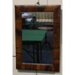 A William and Mary style walnut framed wall mirror, mirror plate 40cm by 24.5cm