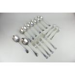 A fifteen piece part canteen of modern silver Old English pattern cutlery, to include six dessert