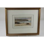 Attributed to Henry Moore (1831-1895), coastal landscape, watercolour, signed, inscribed paper label