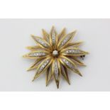 An Italian 18ct gold and diamond brooch