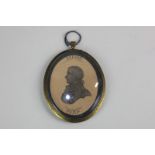 Nelson interest, a commemorative miniature printed portrait of Admiral Nelson, head and shoulders in