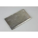 An Asprey & Co. George VI silver cigarette case, engine turned decoration with initials, 14cm,