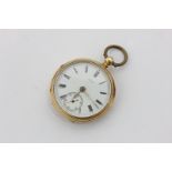 An 18ct gold open face pocket watch