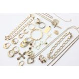 A collection of 9ct gold jewellery, 61.7g