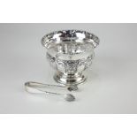 A Victorian silver pedestal sugar bowl, makers Vale Brothers & Sermon, Chester, 1901, with