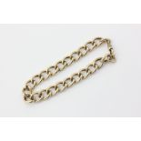 A 9ct gold curb link bracelet, 10.1g