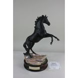 A Royal Doulton Beswick Connoisseur model of Cancara The Black Horse, to commemorate the Beswick