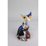 A Goebel figure group of two cats by Rosina Wachtmeister, names Angelo & Angelina 20cm high