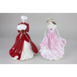 Two Royal Doulton limited edition porcelain figures of ladies, comprising 'A Winter's Morn',