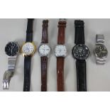 Six various Seiko watches