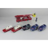 A collection of Corgi die-cast model Emergency Services motor vehicles, comprising a Snorkel Fire