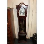 A modern mahogany cased grandmother clock, with 31 day movement, marked Tempus Fugit, with two