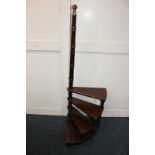 A 20th century mahogany set of library steps, 125cm high