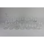 A collection of thirteen 19th century and later clear glass custard cups, including cut glass and