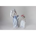 A Lladro Millennium Inspiration Collection porcelain figure of a woman, with doves and windblown