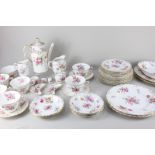 A Royal Crown Derby bone china part dinner, tea and coffee service, some pieces marked 'Derby