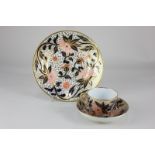 A 19th century porcelain trio of cup, saucer and a plate, possibly Chamberlain's Worcester, with