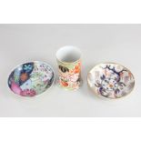 A Flight Barr & Barr porcelain saucer, with polychrome floral decoration and gilt embellishments,
